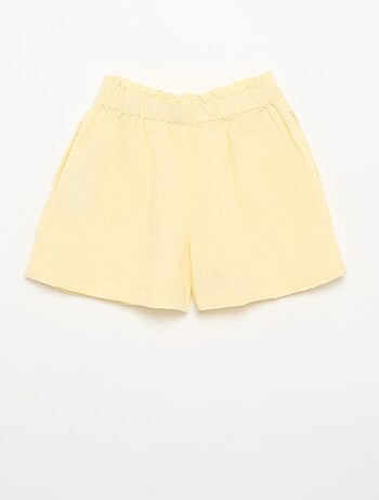 Effen short met fantasie strik