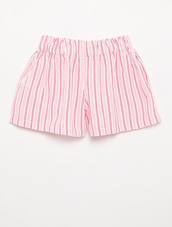 Effen short met fantasie strik