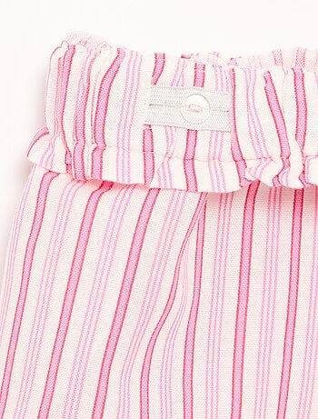 Effen short met fantasie strik