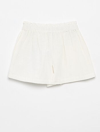 Effen short met fantasie strik
