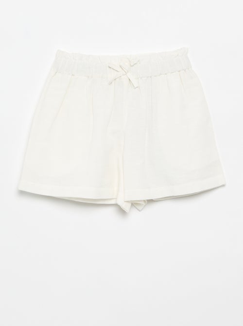 Effen short met fantasie strik - Kiabi