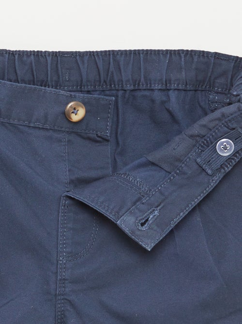 Effen short met verstelbare taille - Kiabi