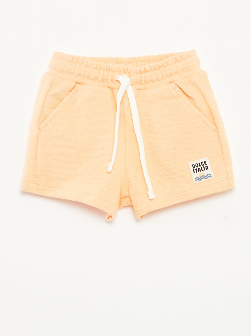 Effen short met zakken ORANJE - Kiabi