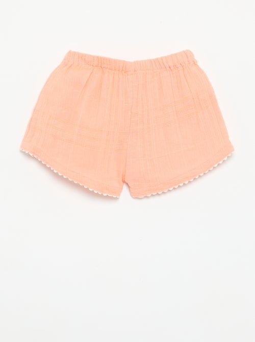 Effen short van dobby - Kiabi