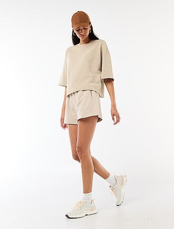 Effen short van French Terry