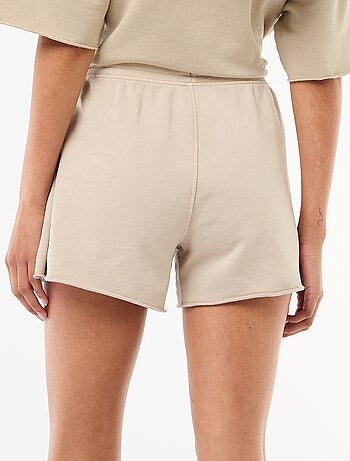 Effen short van French Terry