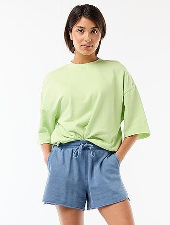 Effen short van French Terry