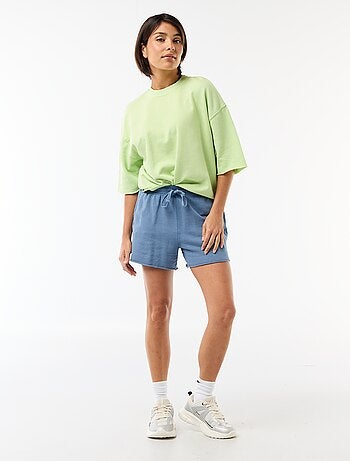Effen short van French Terry