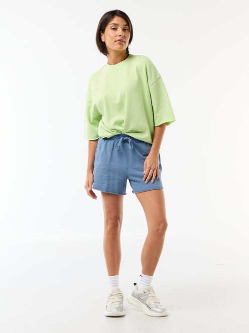 Effen short van French Terry - Kiabi