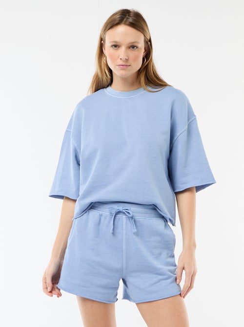 Effen short van French Terry - Kiabi