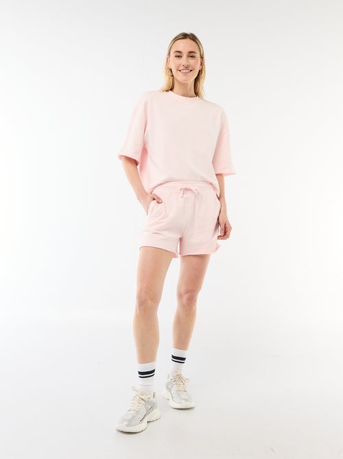 Effen short van French Terry - Kiabi