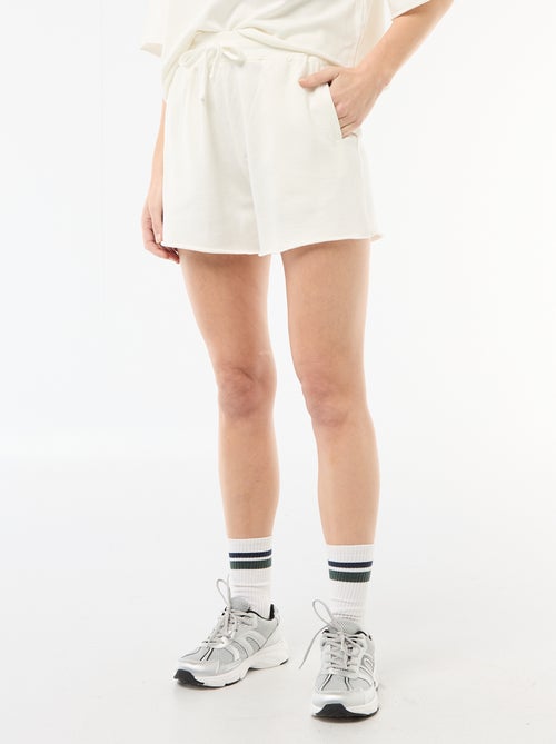 Effen short van French Terry - Kiabi