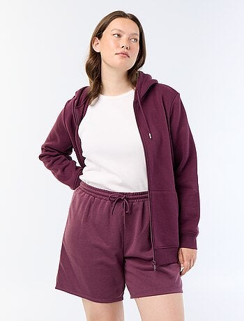 Effen short van lichte joggingstof