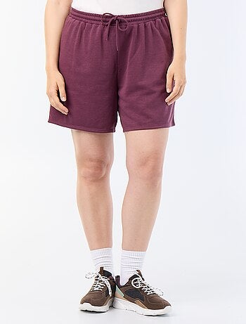 Effen short van lichte joggingstof