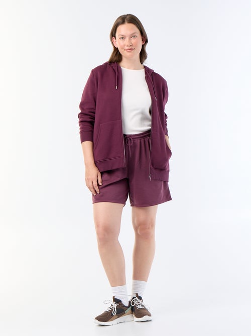 Effen short van lichte joggingstof - Kiabi