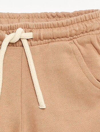 Effen short van lichte molton