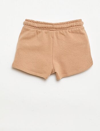 Effen short van lichte molton