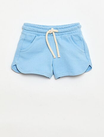 Effen short van lichte molton