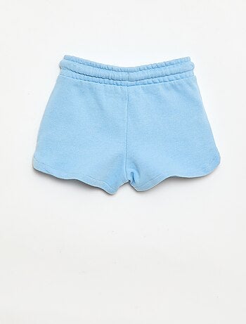 Effen short van lichte molton
