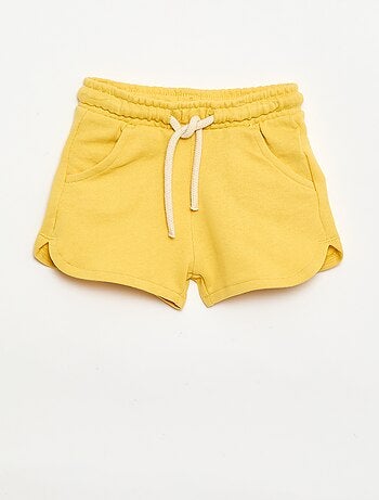 Effen short van lichte molton