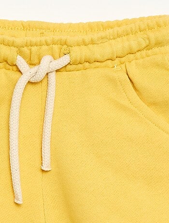 Effen short van lichte molton