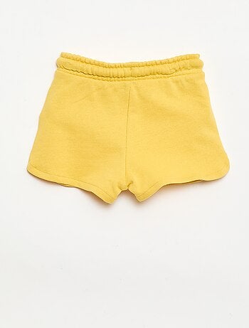 Effen short van lichte molton