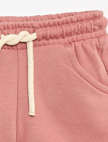 Effen short van lichte molton