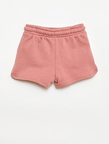 Effen short van lichte molton