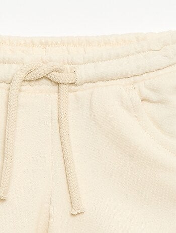 Effen short van lichte molton