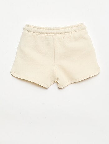 Effen short van lichte molton