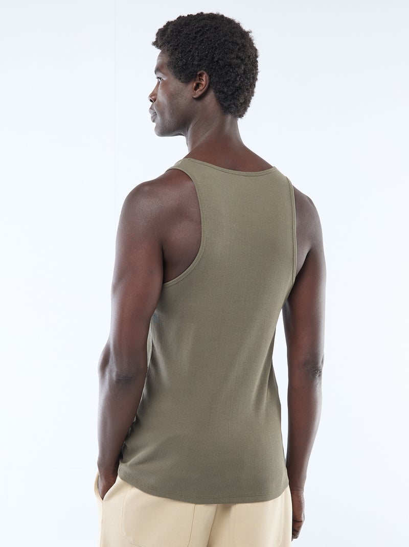 Effen singlet KAKI - Kiabi