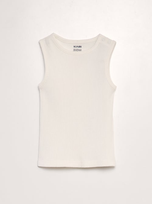 Effen singlet van ribstof - Kiabi