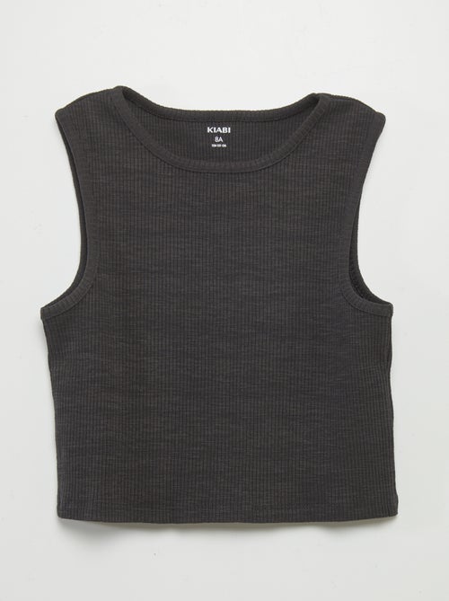 Effen singlet van ribtricot - Kiabi