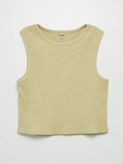 Effen singlet van ribtricot - Kiabi