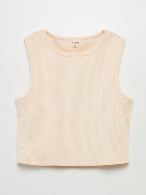 Effen singlet van ribtricot - Kiabi