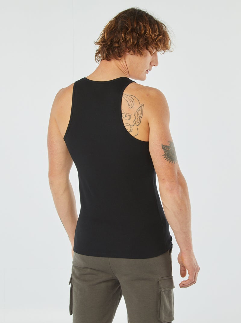 Effen singlet zwart - Kiabi