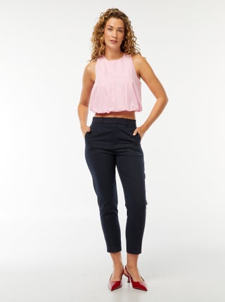 Effen skinny broek met 2 zakken