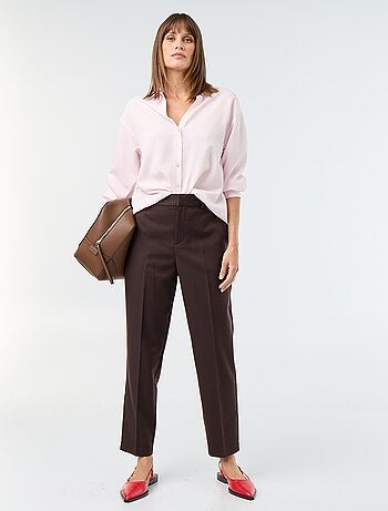 Effen skinny broek met 2 zakken