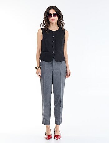 Effen skinny broek met 2 zakken
