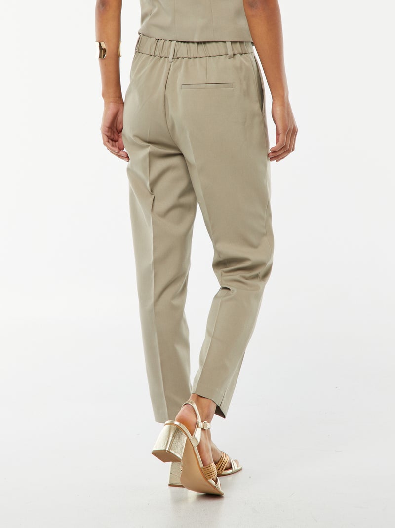 Effen skinny broek met 2 zakken Groen - Kiabi