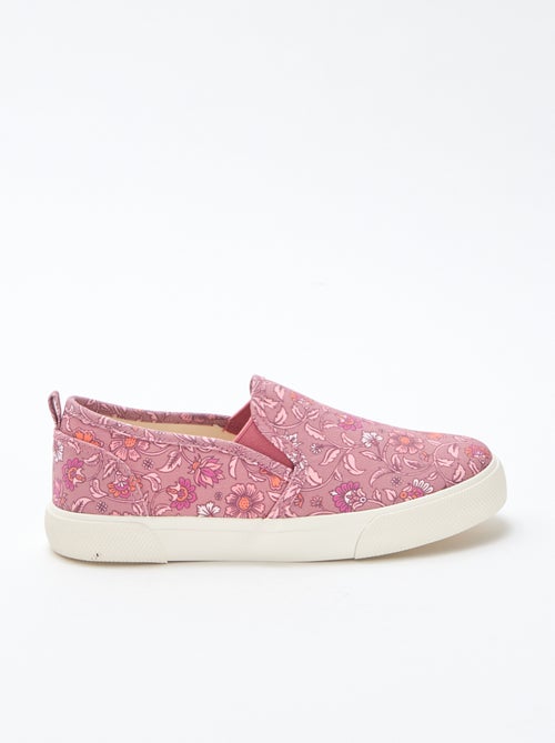 Effen sneakers met print | Slip-onmodel - Kiabi