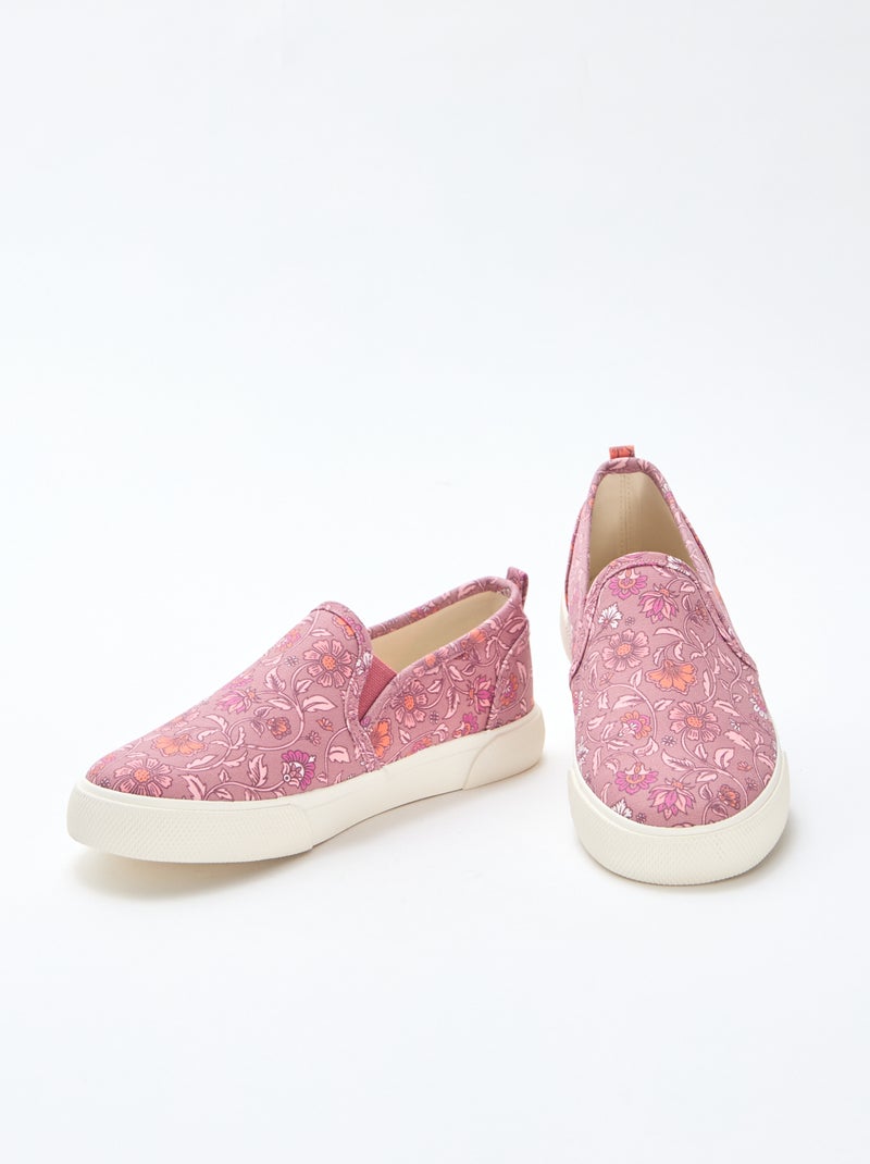 Effen sneakers met print | Slip-onmodel Rose - Kiabi
