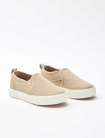 Effen sneakers van mesh | Instapmodel