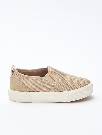 Effen sneakers van mesh | Instapmodel