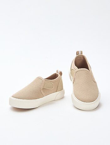 Effen sneakers van mesh | Instapmodel