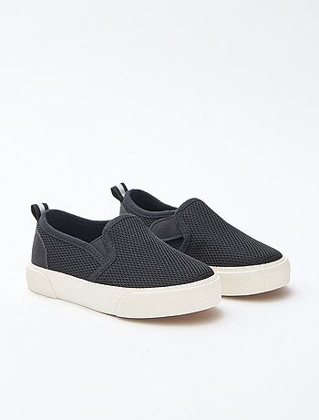 Effen sneakers van mesh | Instapmodel