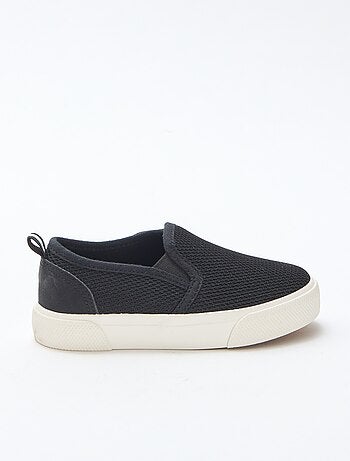 Effen sneakers van mesh | Instapmodel