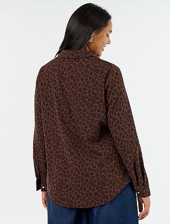 Effen soepelvallende blouse