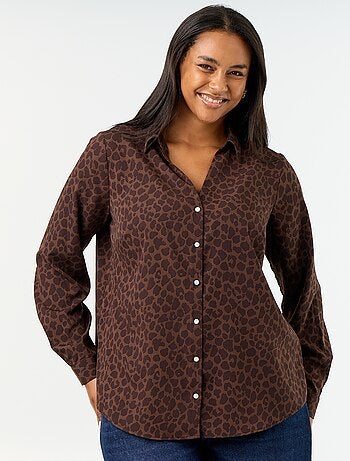 Effen soepelvallende blouse