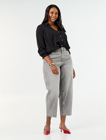 Effen soepelvallende blouse